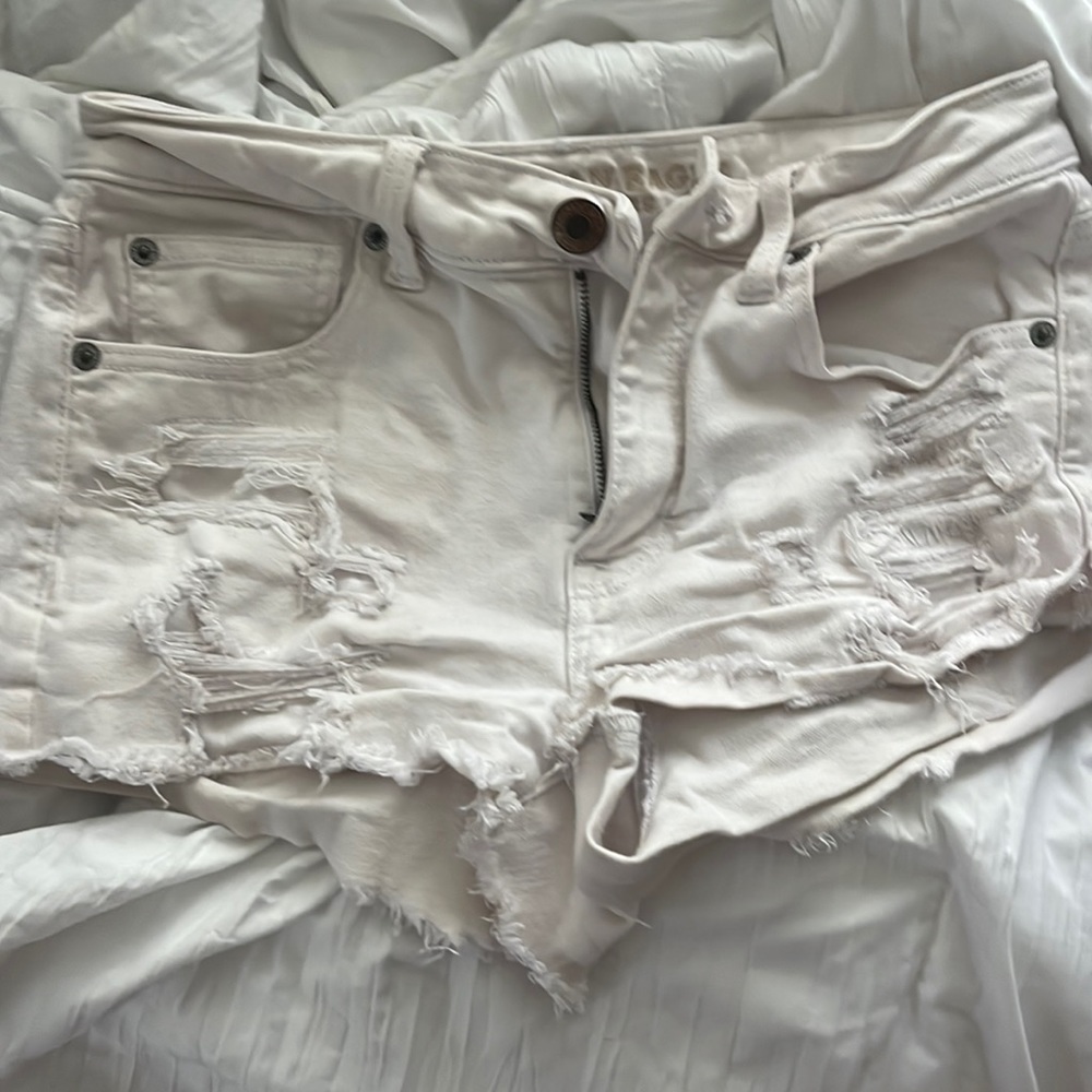 white American eagle shorts size 6
